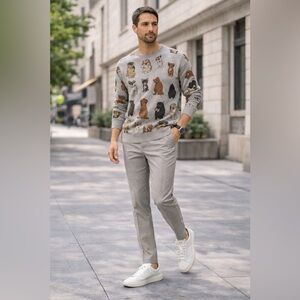 SHEIN Light Gray Sweater size L